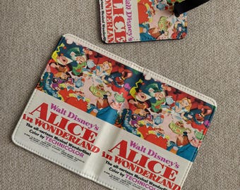 Alice in wonderland Customizable Travel Passport Case Cover and Luggage tag
