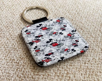Walt Disney Mickey & Minnie Key Chain Ring