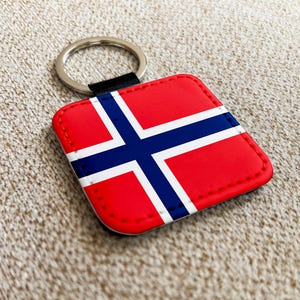 Personalized Denmark flag keyring
