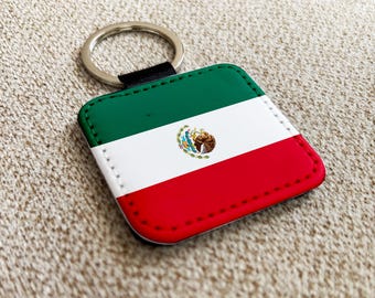 Personalisierte Mexiko Flagge Schlüsselanhänger