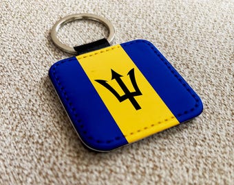 Llavero personalizado con la bandera de Barbados