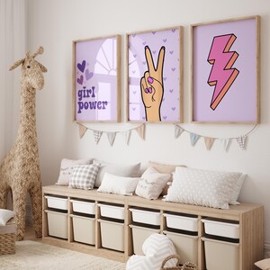 Good Vibes Decor Aesthetic Teen Room Decor Y2K Dorm Room Decor For Girls Pink and Purple Wall Art Set Of 14 Prints Teen Girl Room Decor