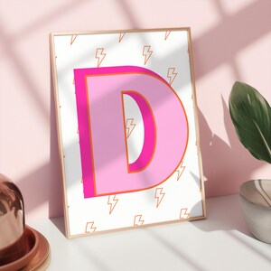 Custom Initial Wall Art, Personalized Letter Print, Custom Alphabet Print, Colorful Initials Print, Personalized Initial Poster