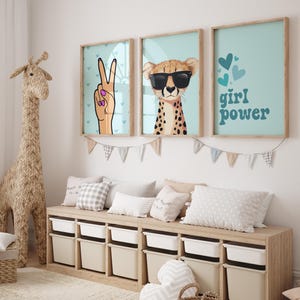 Good Vibes Decor Aesthetic Teen Room Decor Y2K Dorm Room Decor For Girls Pink and Teal Wall Art Set Of 14 Prints Teen Girl Room Decor