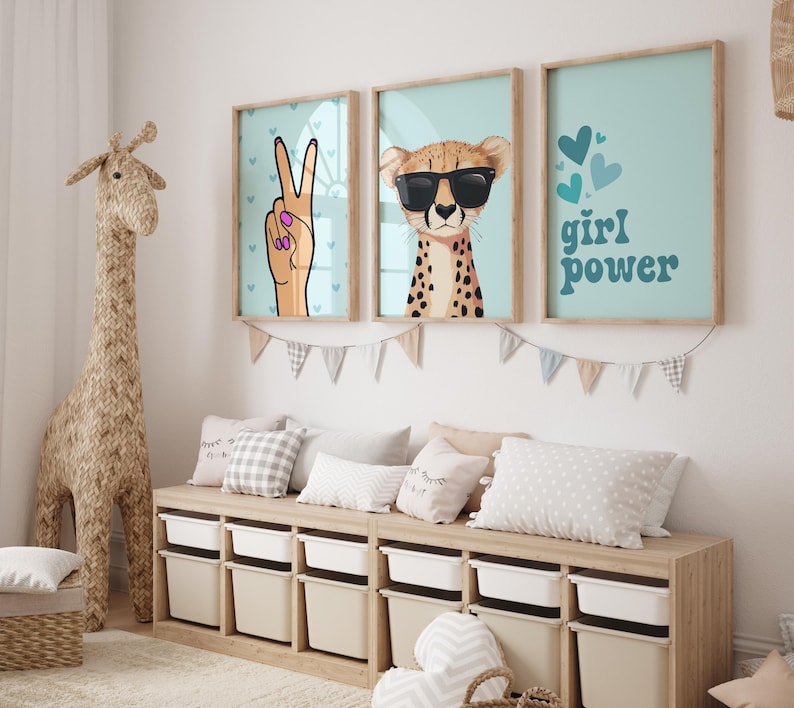 Good Vibes Decor Aesthetic Teen Room Decor Y2K Dorm Room Decor For Girls Pink and Teal Wall Art Set Of 14 Prints Teen Girl Room Decor