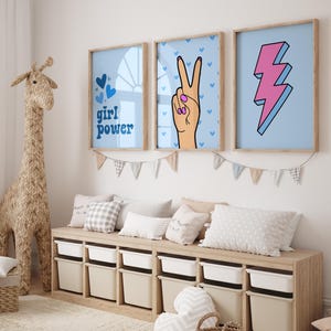 Good Vibes Decor Aesthetic Teen Room Decor Y2K Dorm Room Decor For Girls Pink and Blue Wall Art Set Of 14 Prints Teen Girl Room Decor Cherry
