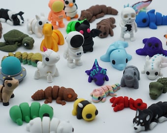 Mini-Tiere | Minis | Minifiguren | Winzige Tiere | 3D-gedruckte Minis | Miniaturen | Muttertagsgeschenk | viele Tiere | Sammele dir dein Zoo