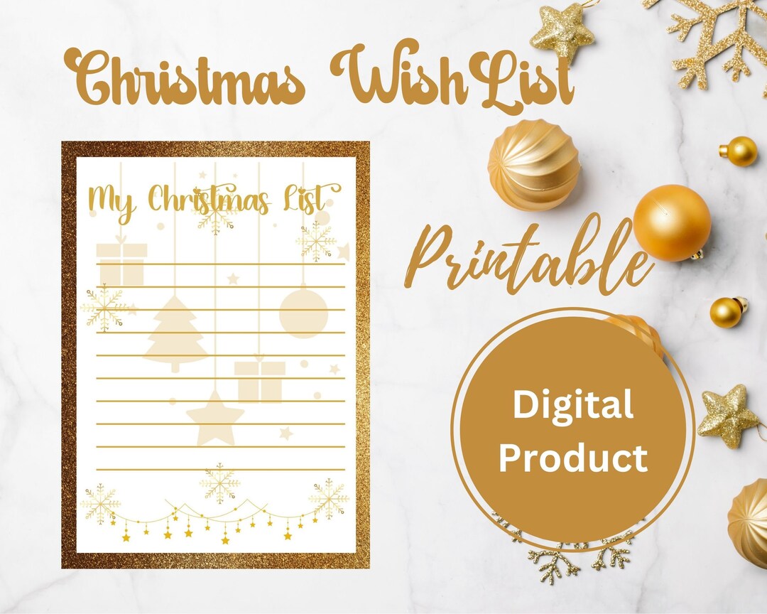 Kids Christmas Wish List, Teen Christmas Wishlist, Printable Gift Wish ...