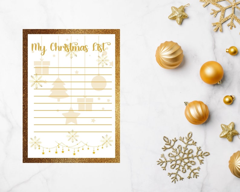 Kids Christmas Wish List, Teen Christmas Wishlist, Printable Gift Wish ...