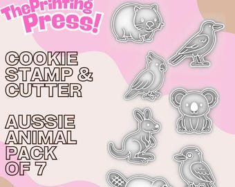 Aussie Animals Cookie Cutter and Embosser Value Pack of 7