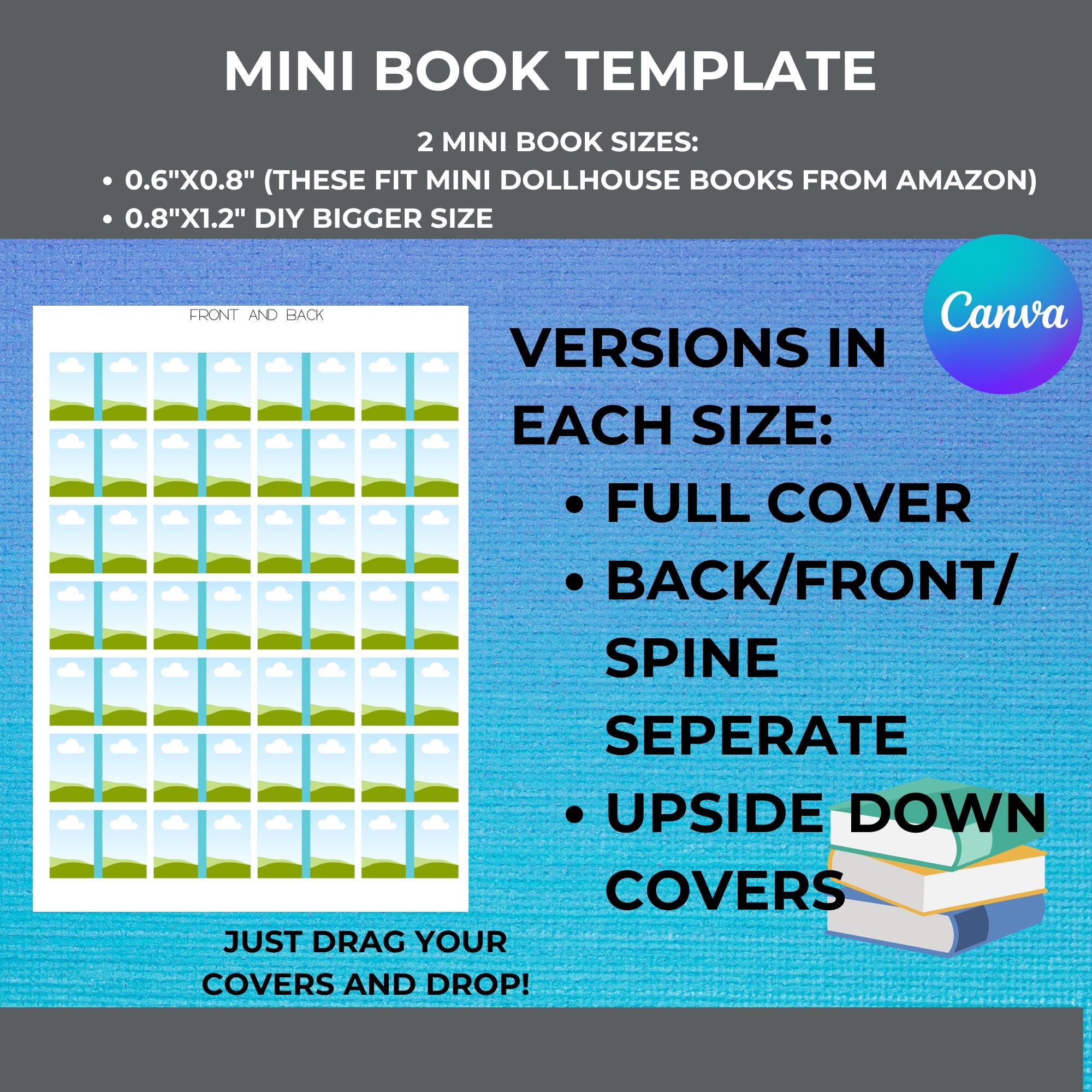 Mini Book Template for Canva Updated With 2 Different Sizes Etsy Mini Book Template for Canva Updated With 2 Different Sizes Etsy