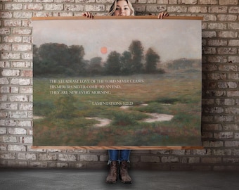 Christian Tapestry, Bible Verse Wall Art, Farmhouse Decor
