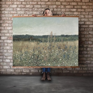 Extragroßer Wandkunst-Natur-Tapisserie, übergroße Wandkunst, Vintage Blumenwandkunst-Tapisserie, Wandbehang-Leinwand