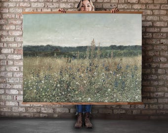 Extra Large Wall Art Nature Tapestry, Oversized Wall Art, Vintage Floral Wall Art Tapestry, Wall Hanging Canvas
