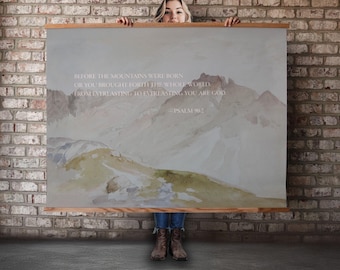 Biblical Scripture Wall Art Tapestry, Farmhouse Decor