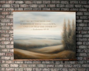 Biblical Scripture Tapestry: Farmhouse Oversized Wall Art
