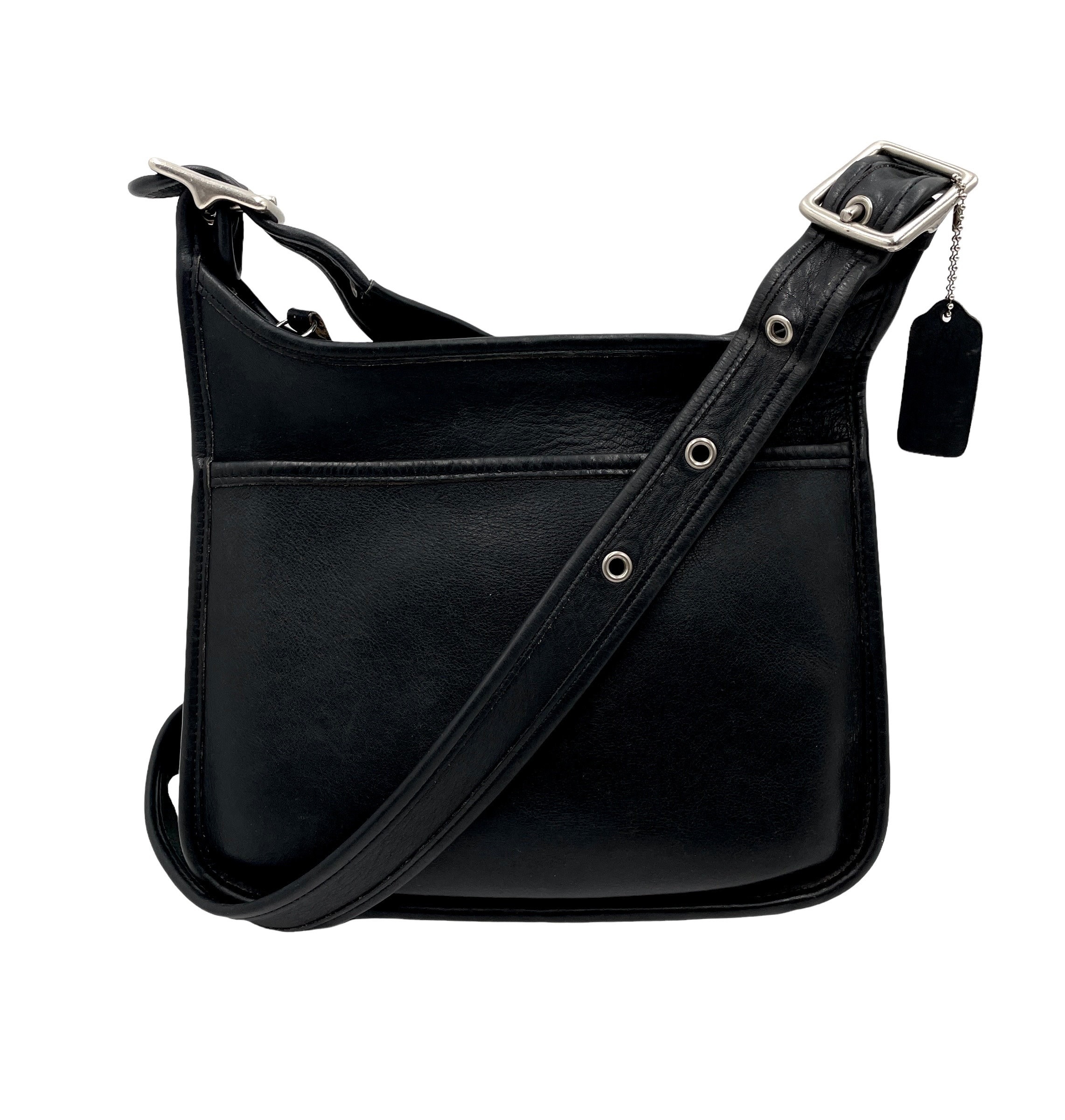 Vintage Coach Zip Legacy Bag Black Leather Nickel Hardware Etsy Ireland