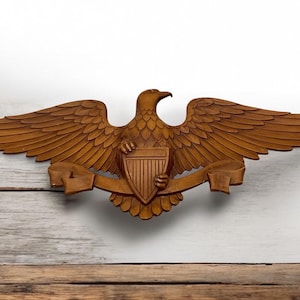 Vintage Sexton Federal Eagle Wall Hanging: Rustic Americana Metal Decor