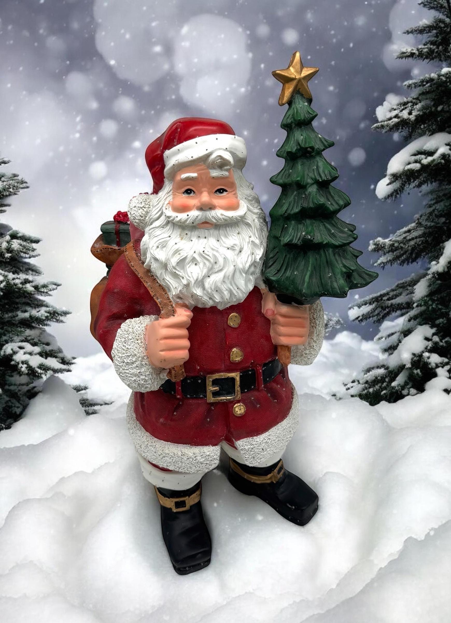 Vintage Fiber Optic Santa - Etsy