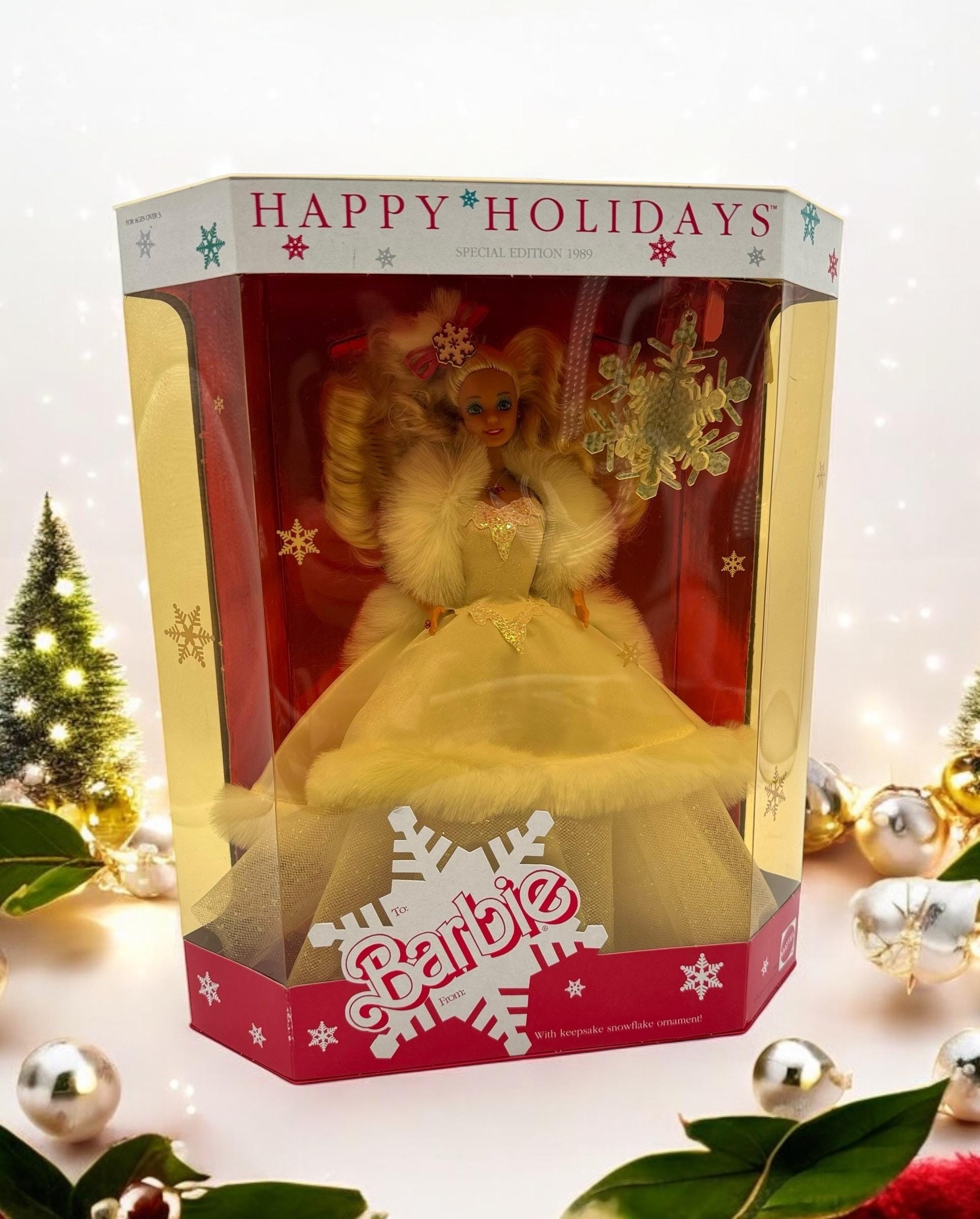 Vintage 1989 Happy Holidays Barbie Doll Special Edition Mattel