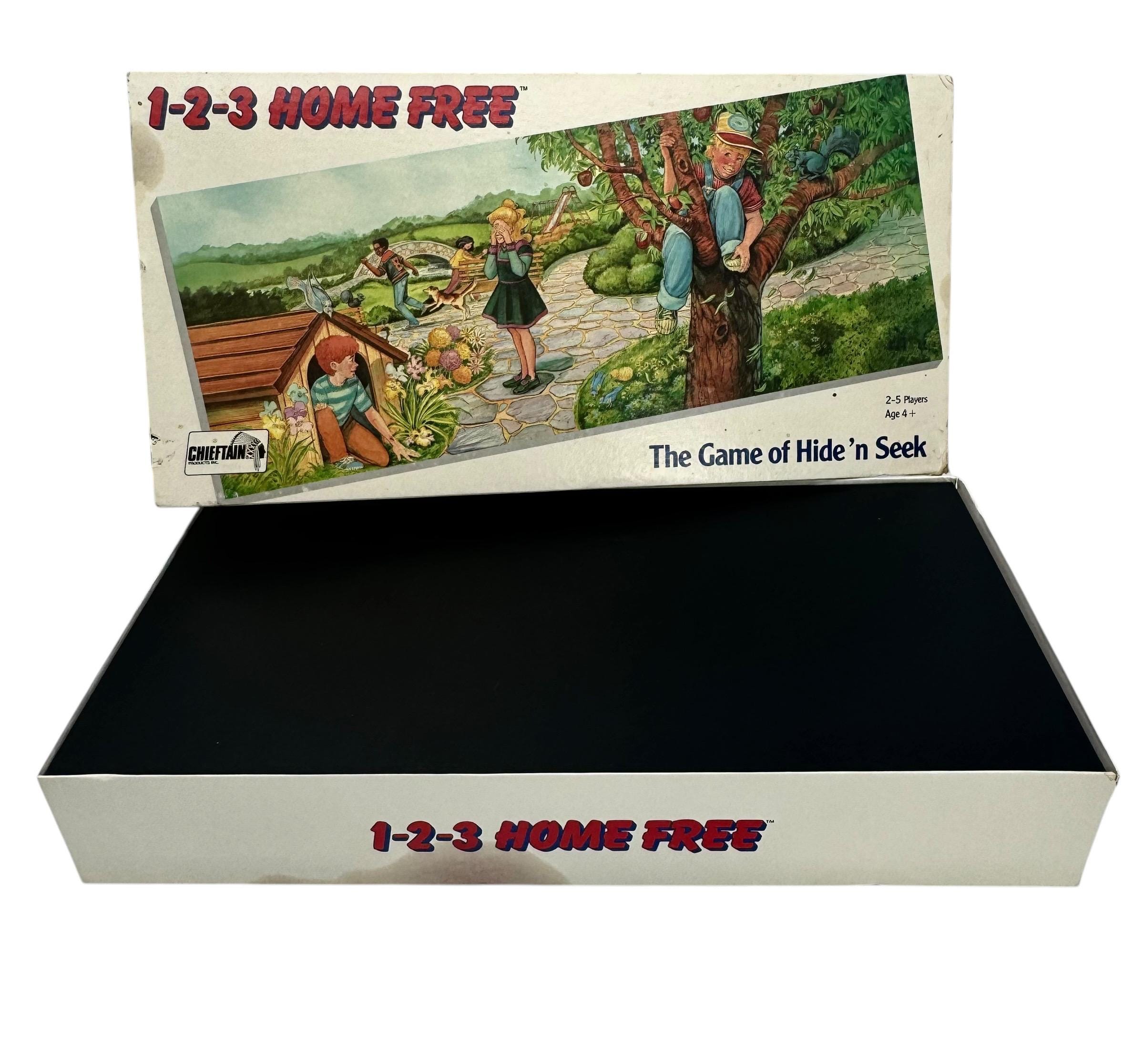 Vintage 1989 1-2-3 HOME FREE Hide-n-seek Board Game by Chieftain