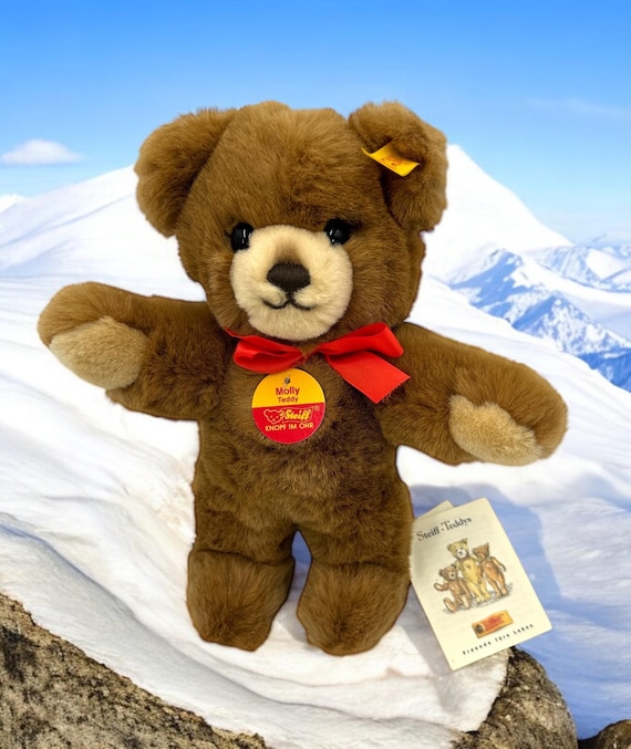 Vintage Steiff Molly Teddy Bear: Plush Toy With Tags, Made in