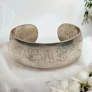 Vintage Estate S. Kirk & Son Sterling Silver Cuff Bracelet “LOVE”