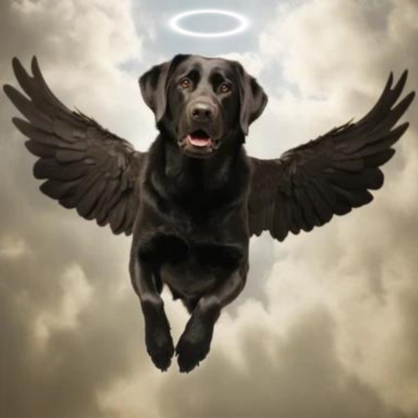 Dog Memorial Portrait with Angel Wings Picture Customized Photo Cat Digital Download Portrait Dog Personalized Gift Keepsake Gift