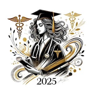 33 Graduation Bundle Title PNG SVG Jpg | MD, Juris Doctor, Pielęgniarka, Dentysta, Doktorat | Senior 2025 Pobieranie cyfrowe | 5000x5000 Sublimacja