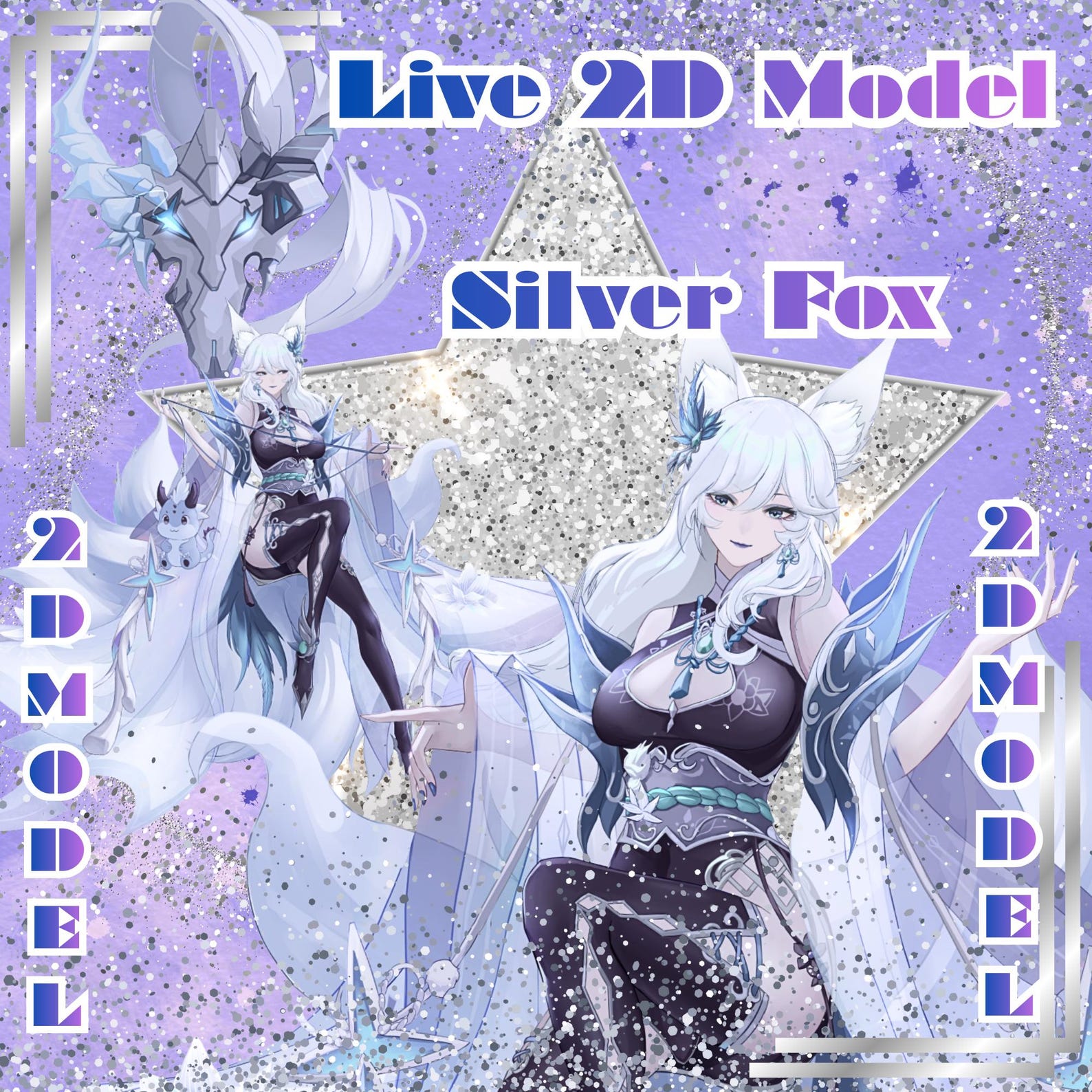 2D Live Premade Vtuber Model/fully Rigged-twitch Stream-streamer-hq-obs ...