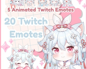 Emotes Chibi - Emotes animados para streamers - Twitch - HQ - Emotes listos para usar - Lindos - Anime - Kawaii