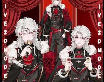 Vtuber masculino prefabricado en 2D en vivo - Modelo 2D en vivo - Listo para usar - Niño - Transmisor digital - Activo 2D - Avatar lindo - Hombre - Completamente manipulado