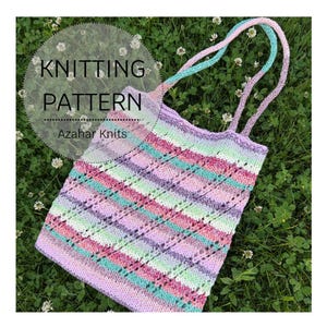 KNITTING PATTERN-Avenida Tote/Knitting market bag pattern/Knitting pattern/Knitting tote pattern/Summer knit bag