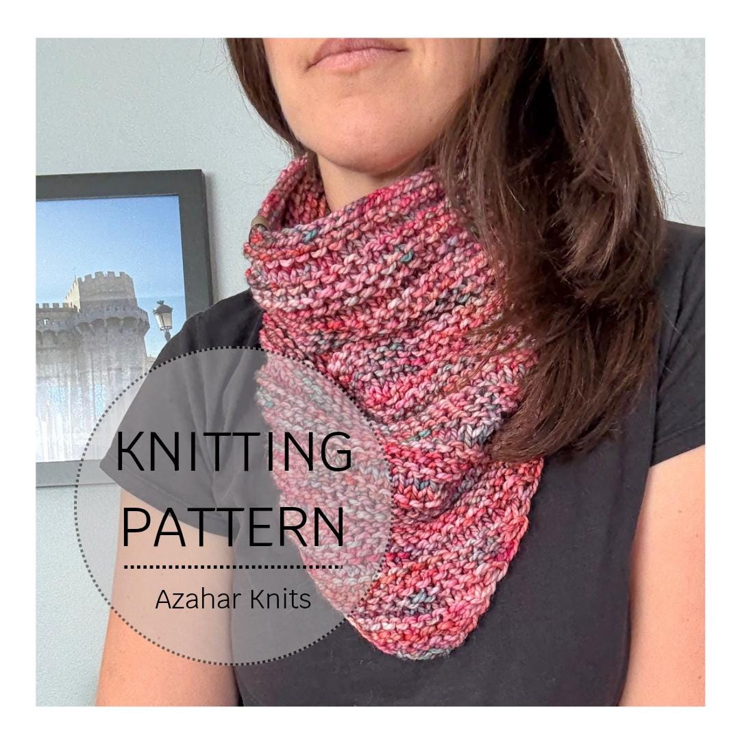 Viento Bandana Cowl Knitting Pattern: Beginner-friendly (PDF Pattern ...