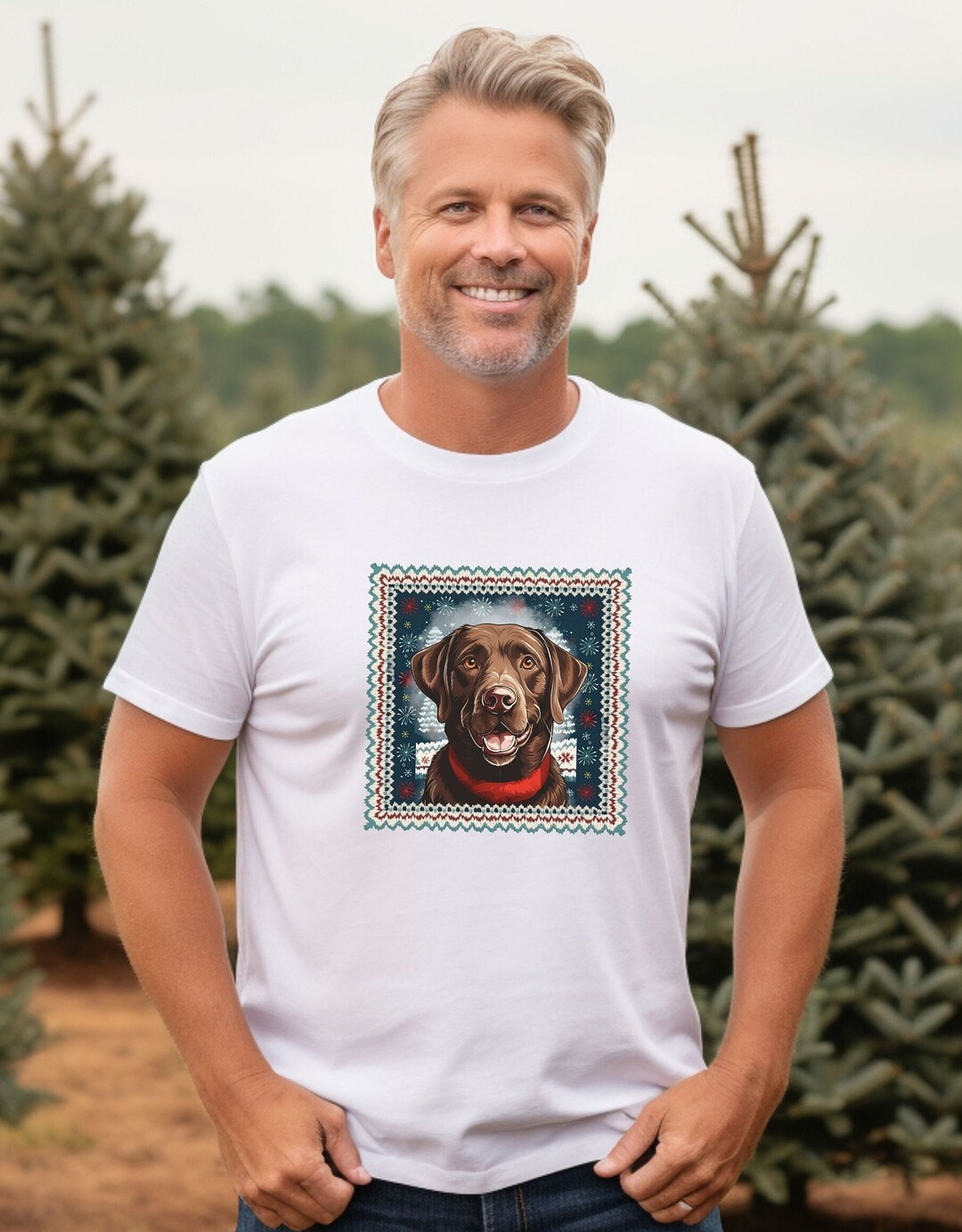 Chocolate Lab Christmas Tshirt Chocolate Lab Shirt Chocolate Etsy