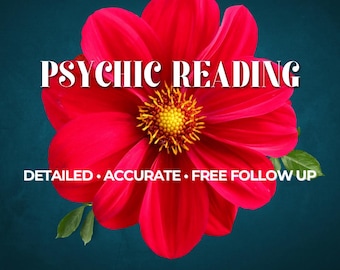 Accurate Psychic Reading. Detaile Intuitive Insights & Spiritual Guidance. Free Follow Up.  Same Day Add On Option. Digital Download