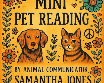 Mini Psychic Reading for Pets • Communicate with Your Animal • Quick Answers. Digital Download.