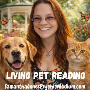 Psychic Pet Reading voor levende huisdieren door professionele dierencommunicator. 2+ gedetailleerde pagina's. Gratis follow-up inbegrepen. Digitale download.