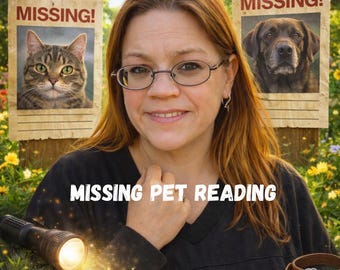 MISSING PETS Pet Psychic Reading für vermisste verlorene Haustiere. Sehr detailreich. Standortverfolgung. KOSTENLOSES Follow-Up. Finde mein Haustier. Tierdetektiv.