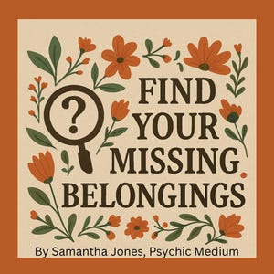 Finden Sie Ihre fehlenden Gegenstände, Ort der verlorenen Gegenstände Psychic Intuitive Reading. Genaue Führung. 2 Kostenlose Follow-Up Fragen.