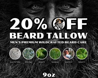 Beard Tallow, Original | 9oz - Handcrafted in Pennsylvania for Ultimate Beard Growth!