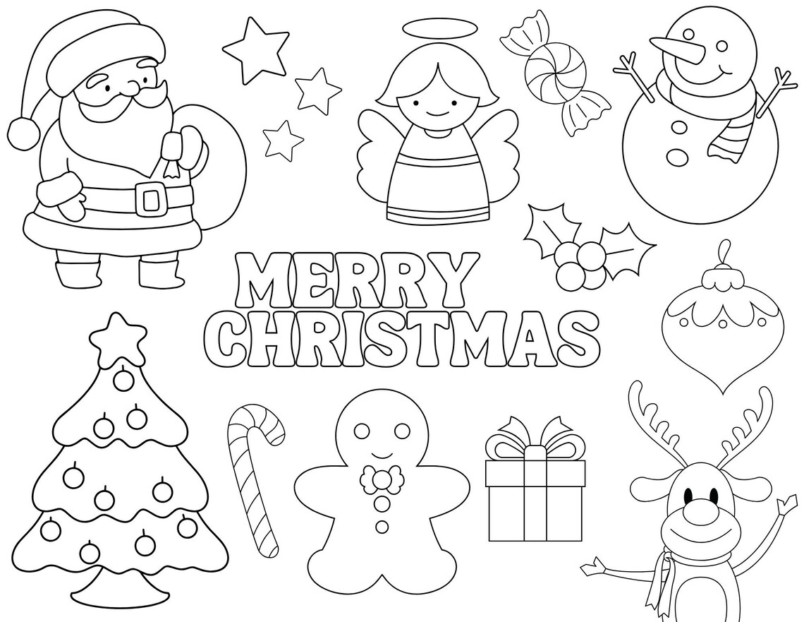 Printable Christmas Coloring Pages, Christmas Coloring Pages, Kids