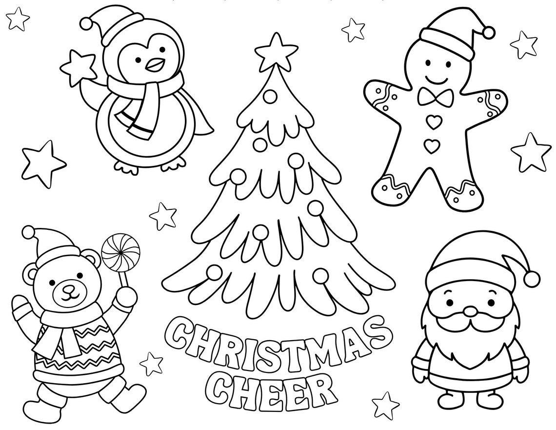 Printable Christmas Coloring Pages, Christmas Coloring Pages, Kids