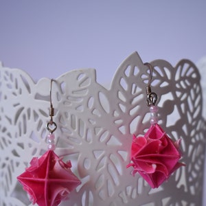 Orecchino a spirale di carta origami letterario, foglia di libro, regalo originale, regalo di anniversario impermeabile