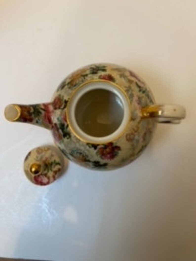 Vintage Skye Mcghie Wild Rose Teapot & Cup Combination Etsy