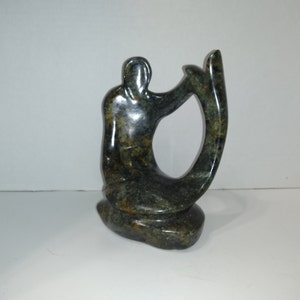 Hand Carved Soapstone  Titled "Merman" 2020