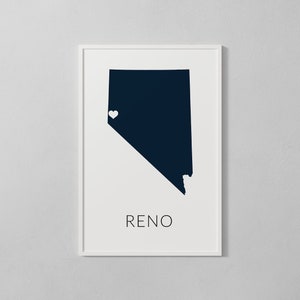 Reno Nevada kaart afdrukken