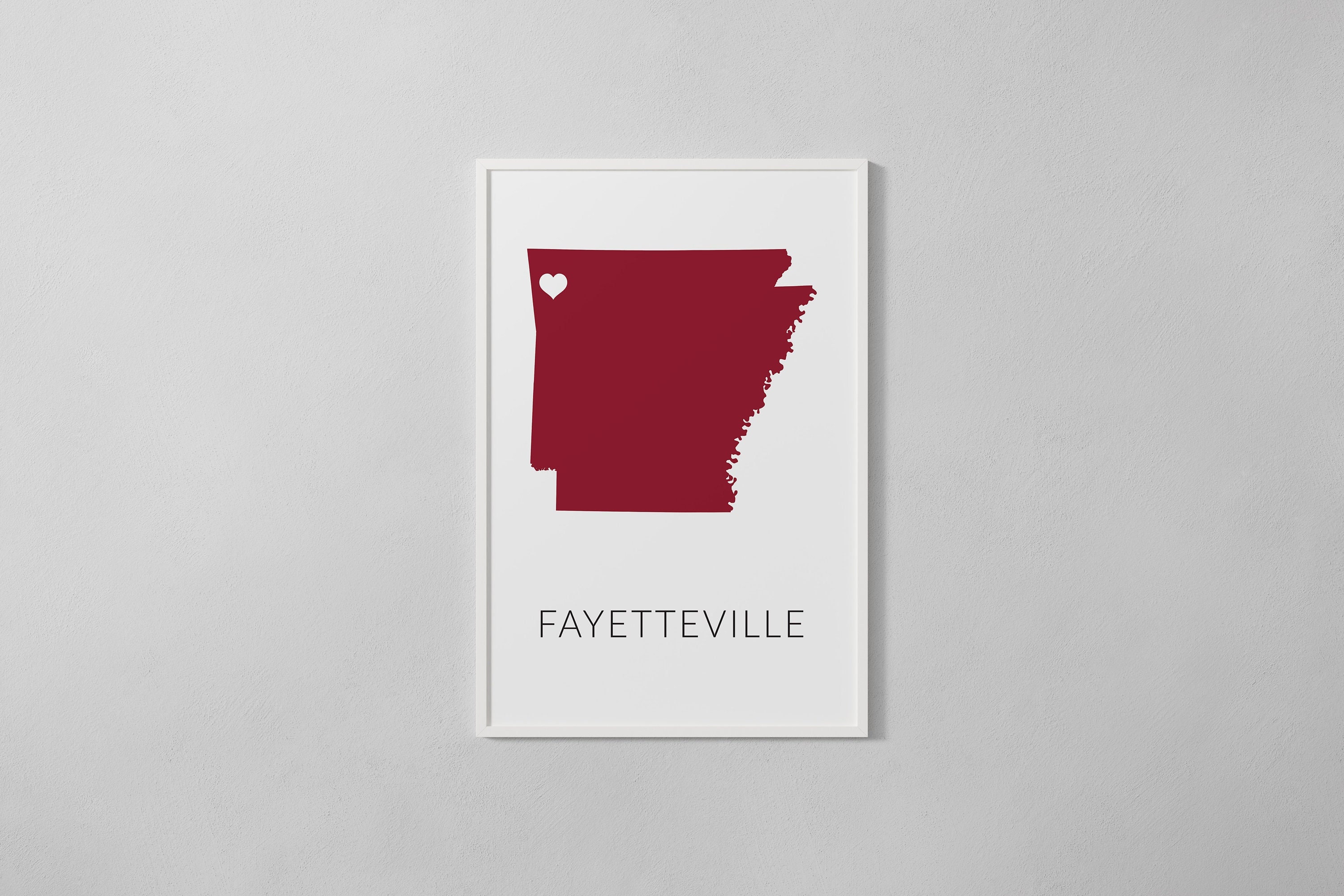 Fayetteville Arkansas Map Print