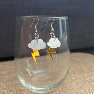 Lightning Bolt Dangling Earrings
