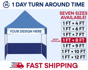 Personalized Canopy vinyl banner for Your business - Tent Banner / Trade Show / Event  by Banners hero - Add Your Logo & Business Name